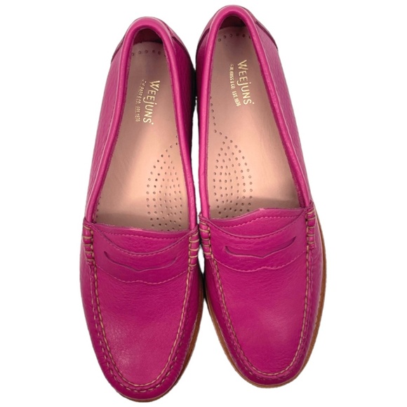 NWOT Bass Whitney Weejun Penny Loafer, Fuchsia, Size 8M - Picture 3 of 12